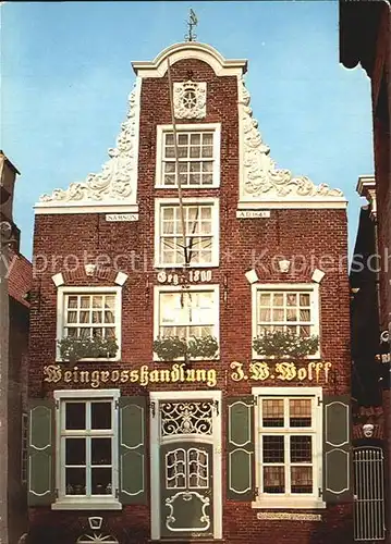 Leer Ostfriesland Haus Samson anno 1643 Wollfsches Haus Weingrosshandlung Kat. Leer (Ostfriesland)