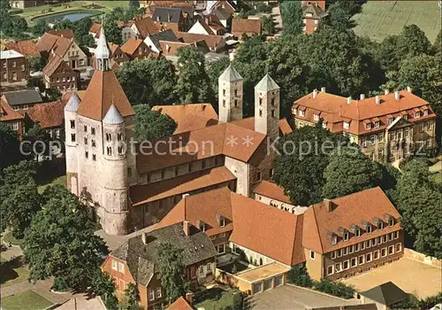 Freckenhorst Schloss Kirche Fliegeraufnahme Kat. Warendorf