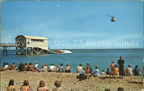 Selsey Chichester Life Boat Station Beach Helicopter Kat. Chichester