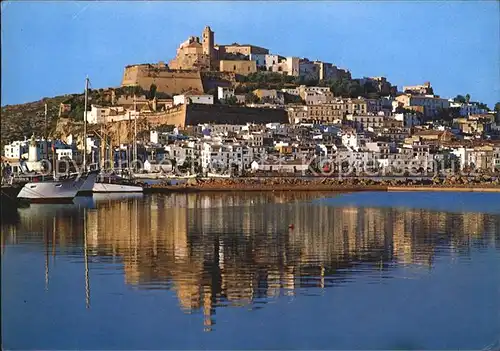 Ibiza Islas Baleares Vista general Ansicht vom Meer aus Kat. Ibiza