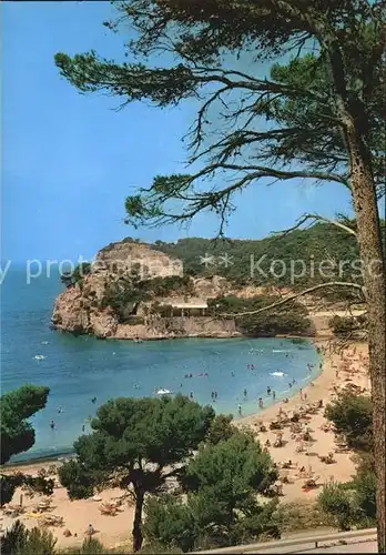 Cala Galdana Panorama Bucht Strand Kueste Kat. Menorca