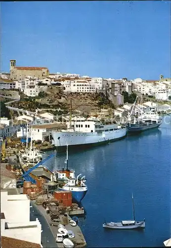 Mahon Vista parical del puerto Hafen Passagierschiff Kat. Menorca