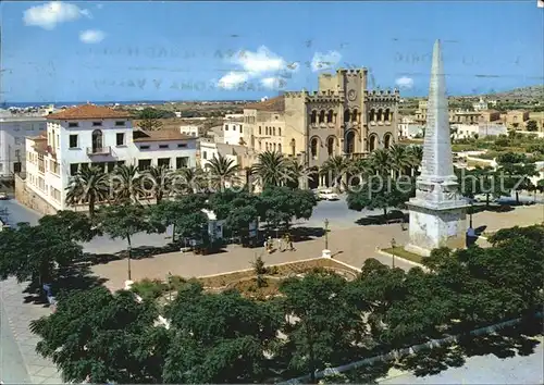 Ciudadela Plaza Generalisimo Monumento Kat. Ciudadela Menorca