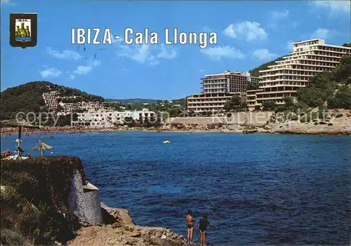 Cala Llonga Hotelanlagen Strand Kueste Kat. Ibiza Islas Baleares