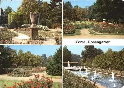 Forst Lausitz Rozowe gumno Rosengarten Wasserspiele Kat. Forst Lausitz