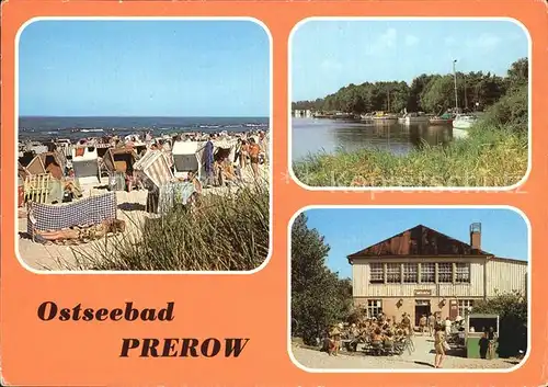 Prerow Ostseebad Strand Seglerhafen Gaststaette Kat. Darss