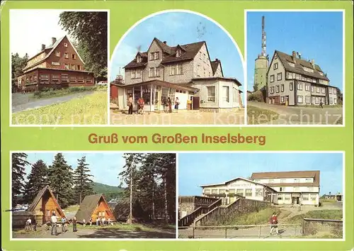 Grosser Inselsberg Haus am Reitstein Ferienheim HO Gaststaette Stadt Gotha Jugendherberge Wanderhuetten Grenzwiese Berggasthof Kat. Brotterode