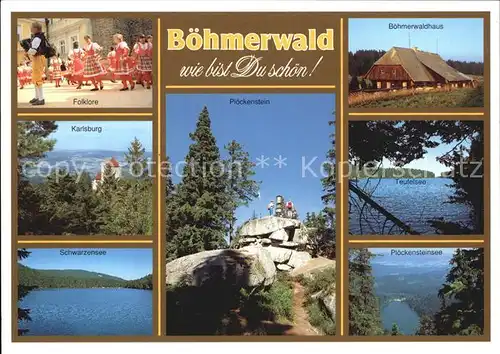 Boehmerwald Folklore Karlsburg Schwarzensee Ploeckenstein See Boehmerwaldhaus Kat. Tschechische Republik