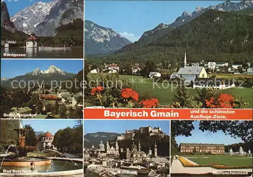 Bayerisch Gmain Ausflugsziele Berchtesgadener Land Kat. Bayerisch Gmain