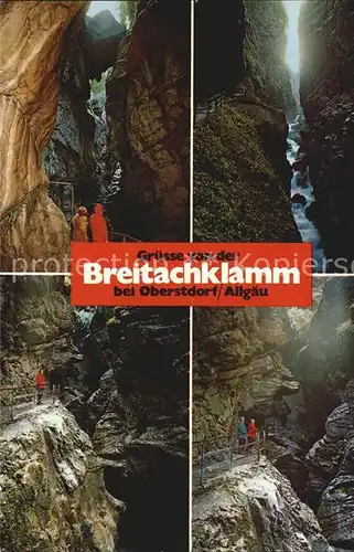 Oberstdorf Natursehenswuerdigkeit Breitachklamm Schlucht Huber Karte Nr 8888 Kat. Oberstdorf