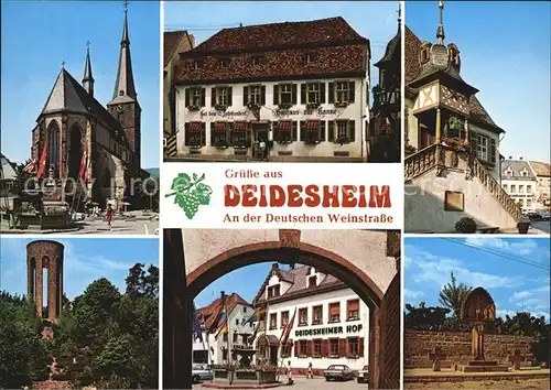 Deidesheim Kirche Ruine Gasthaus Denkmal Kurstadt Weinstadt Deutsche Weinstrasse Kat. Deidesheim