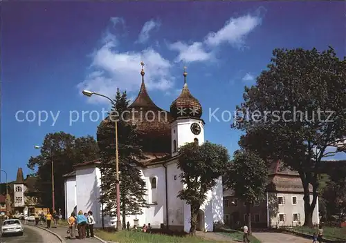 Zelezna Ruda Markt Eisenstein Barokno kostel Barock Kirche Kat. Zelezna Ruda