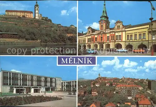 Melnik Tschechien Zamek Radnice Skola Stred mesta Schloss Schule Kat. Melnik