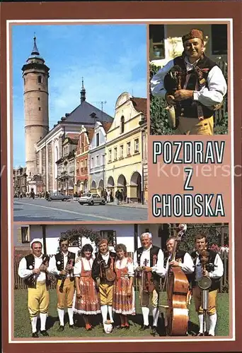 Domazlice Namesti Miru Dudak Antonin Konrady Kapella Platz Turm Musikkapelle Kat. Taus