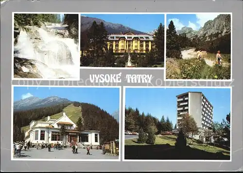 Vysoke Tatry Tatransky narodny park Wasserfall Hotel Hohe Tatra Kat. Slowakische Republik
