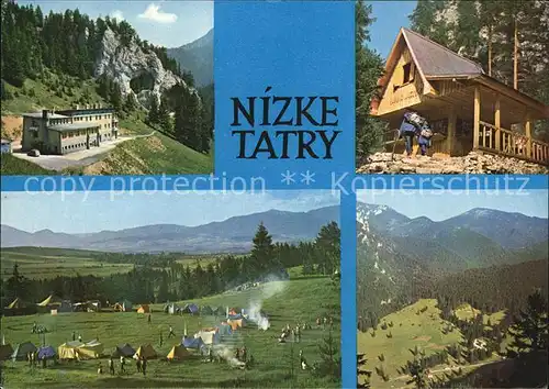 Nizke Tatry Panorama Niedere Tatra Berghotel Campingplatz Waldhuette Kat. Slowakische Republik