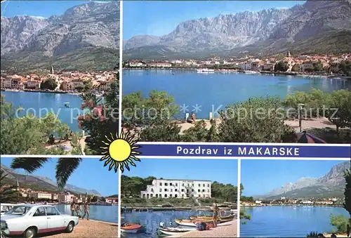Makarska Dalmatien Teilansichten Kuestenstadt Gebirge Kat. Kroatien