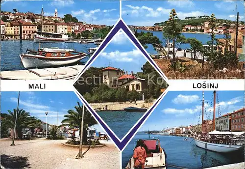 Mali Losinj Hafen Promenade Villa Segelyacht Kat. Kroatien