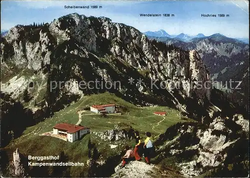 Aschau Chiemgau Berggasthof Kampenwandseilbahn Allgaeuer Alpen Bergwandern Kat. Aschau i.Chiemgau