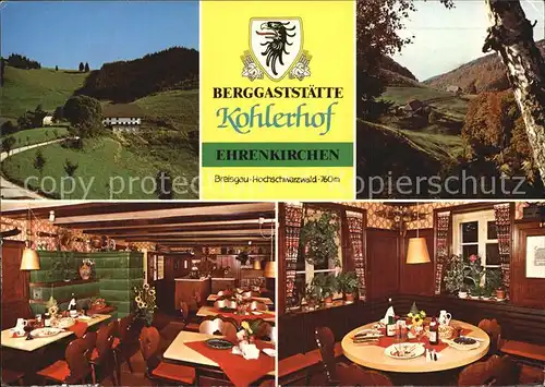 Ehrenkirchen Berggaststaette Kohlerhof Schwarzwald Kat. Ehrenkirchen