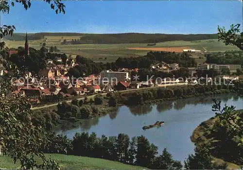 Bad Abbach Panorama Donau mit Rheumakrankenhaeusern Kat. Bad Abbach