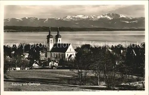 Tutzing mit Gebirge Kat. Tutzing