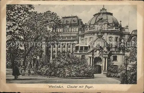 Wiesbaden Theater mit Foyer Kat. Wiesbaden