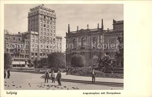 Leipzig Augustusplatz mit Europahaus Kat. Leipzig