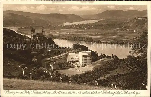 Remagen mit Apollinariskirche und Siebengebirge Kat. Remagen