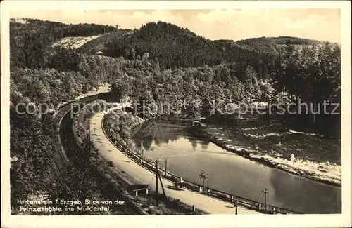 Hartenstein Zwickau Blick von Prinzenhoehle ins Muldental Kat. Hartenstein Zwickau