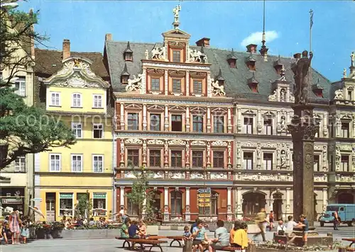 Erfurt Fischmarkt mit Roland Gildehaus Haus zum Breiten Herd Kat. Erfurt