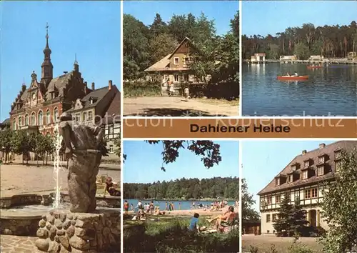 Dahlener Heide Rathaus Restaurant Hospitalhuette Waldbad Schmannewitz  Kat. Dahlen Sachsen