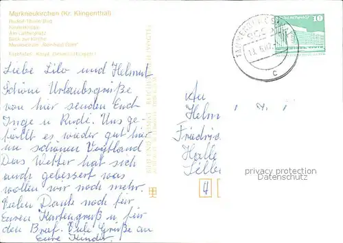 Markneukirchen Rudolf Thale Bad Lutherplatz Musikschule Reinhold Glier Kat. Markneukirchen