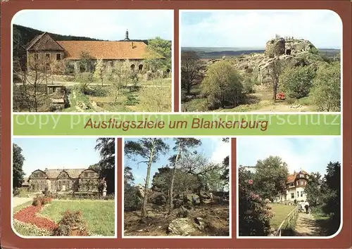 Blankenburg Harz Ausflugsziele Kloster Michaelstein Burgruine Regenstein Schloss Grossvaterfelsen Kat. Blankenburg