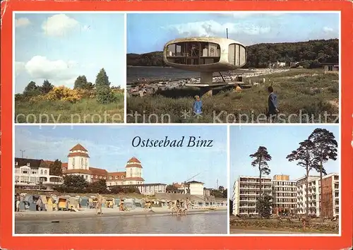 Binz Ruegen Strand Kurhaus Rettungsturm Kat. Binz