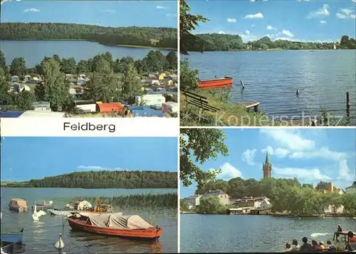 Feldberg Mecklenburg Camping Huettenberg am Breiten Luzin Haussee Kat. Feldberger Seenlandschaft