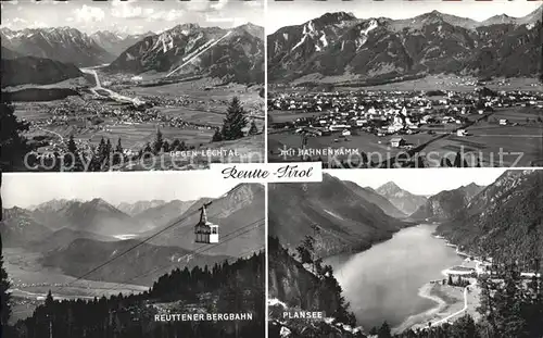 Reutte Tirol mit Lechtal Hahnenkamm Reuttener Bergbahn Plansee Kat. Reutte