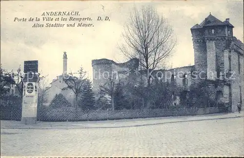 Andernach Rhein Altes Stadttor und Mauer Kat. Andernach