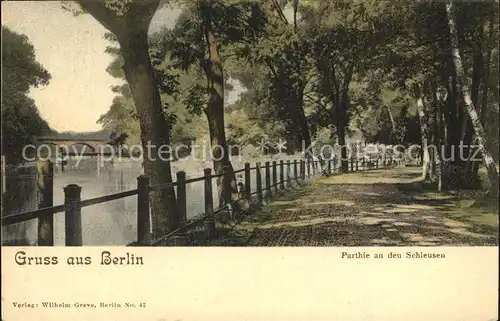 Berlin Parthie an den Schleusen Kat. Berlin