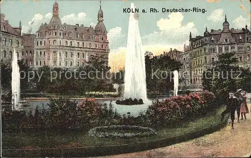 Koeln Rhein Deutscher Ring Fontaene Kat. Koeln