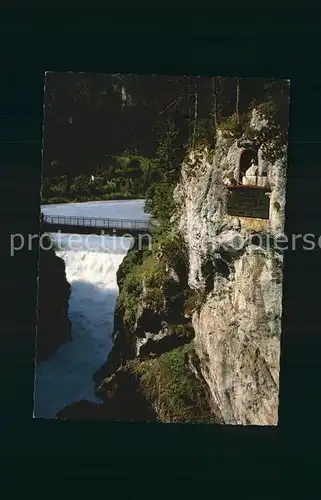 Fuessen Allgaeu Lechfall mit Maxsteg Kat. Fuessen