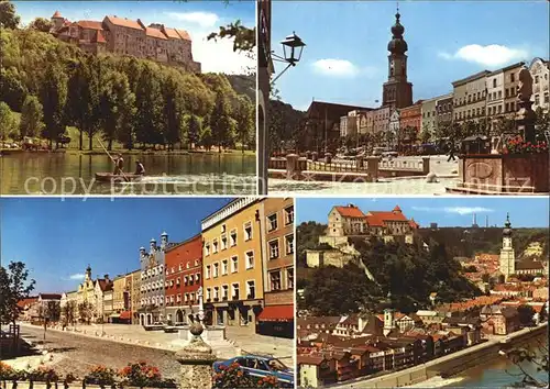 Burghausen Salzach Burg Kirche Teilansichten Kat. Burghausen