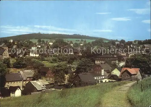 Seiffen Erzgebirge Blick zum Schwartenberg Kat. Kurort Seiffen Erzgebirge
