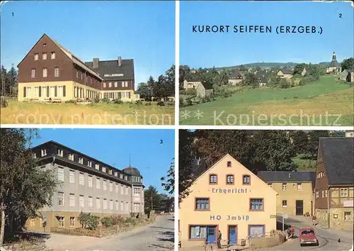 Seiffen Erzgebirge FDGB Erholungsheim Berghof Teilansicht Erzgeb Spielzeugmuseum Erbgericht Kat. Kurort Seiffen Erzgebirge