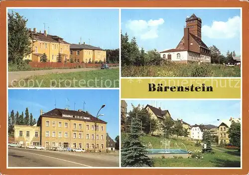 Baerenstein Annaberg Buchholz Ferienheim des VEB Grimma HOG Berghotel Baerenstein FDGB Vertragshaus Haus Baerenstein Parkanlage Kat. Baerenstein