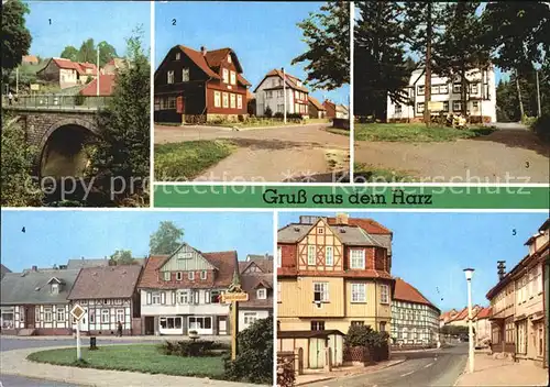 Tanne Harz Bruecke Ferienheime Waldheim und Edelweiss FDGB Erholungsheim Ferienglueck Benneckenstein Roter Platz Teichdamm Kat. Tanne Harz