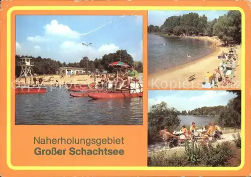 Wolmirsleben Grosser Schachtsee Tretboote Strandpartien Kat. Wolmirsleben