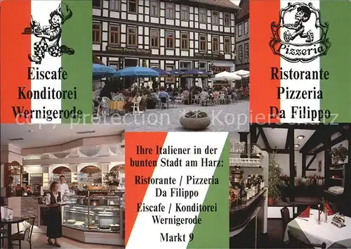 Wernigerode Harz Ristorante Pizzeria Da Filippo Eiscafe Kat. Wernigerode