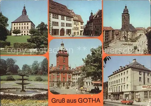 Gotha Thueringen Schloss Friedenstein Hauptmarkt Waidhaus Margaretenkirche Orangerie Rathaus Kreiskulturhaus Johannes Becher Kat. Gotha