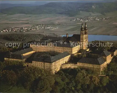 Kloster Banz mit Vierzehnheiligen Fliegeraufnahme Kat. Bad Staffelstein